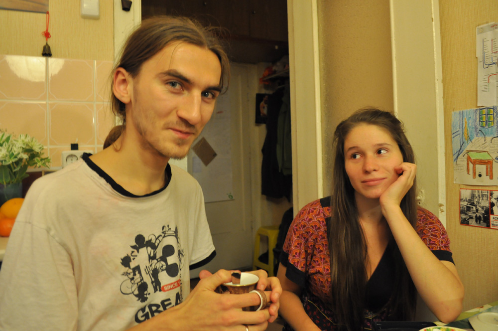 Fedya und Tonya, zwei Couchsurfer in Moskau